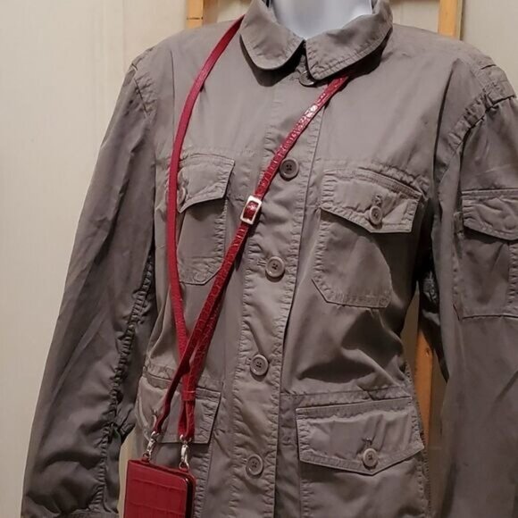 J. Crew Jacket Medium Utility Classic Twill Chino Pockets Preppy Coastal Tomboy - Picture 4 of 8